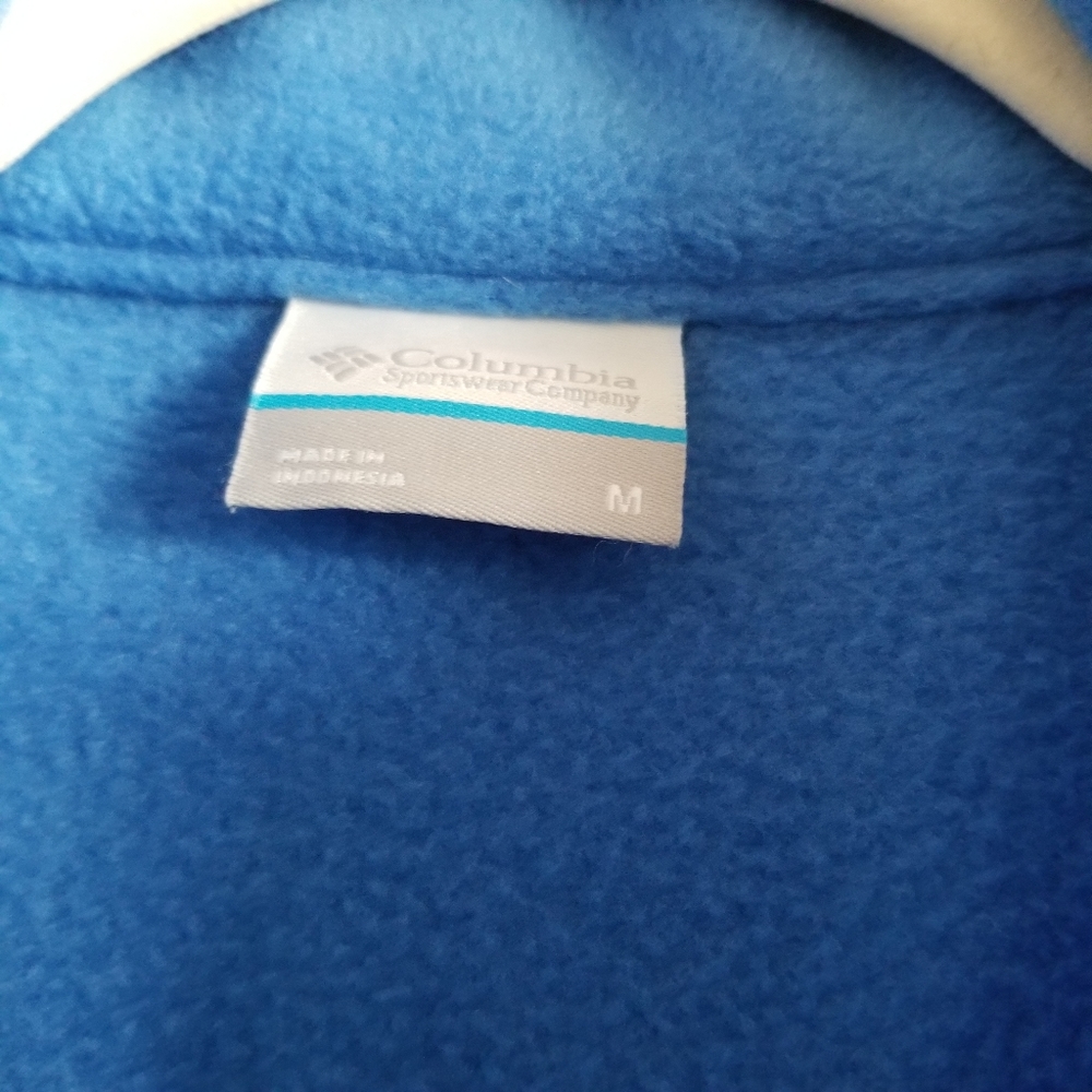 COLUMBIA BLUE FLEECE ZIP UP JACKET - Picture 6 of 6